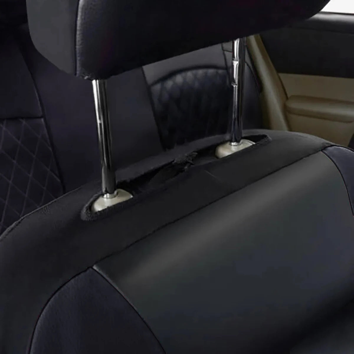 All-Season Leather Car Seat Covers - Full Surround Protection for Sedans, SUVs, and Pick-Up Trucks