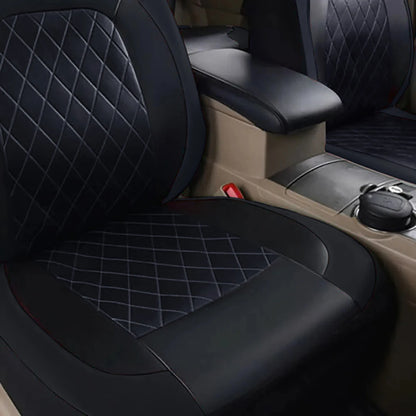 All-Season Leather Car Seat Covers - Full Surround Protection for Sedans, SUVs, and Pick-Up Trucks
