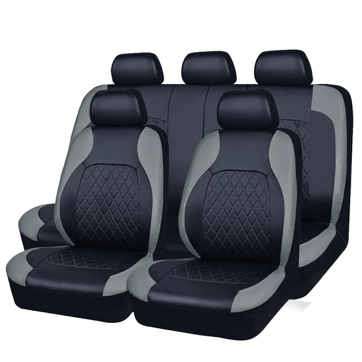 All-Season Leather Car Seat Covers - Full Surround Protection for Sedans, SUVs, and Pick-Up Trucks