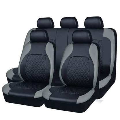 All-Season Leather Car Seat Covers - Full Surround Protection for Sedans, SUVs, and Pick-Up Trucks