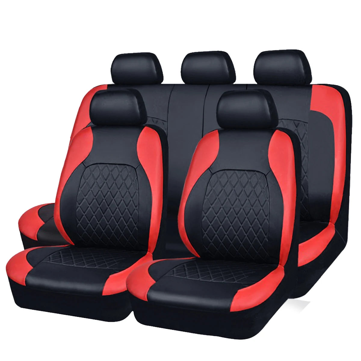 All-Season Leather Car Seat Covers - Full Surround Protection for Sedans, SUVs, and Pick-Up Trucks