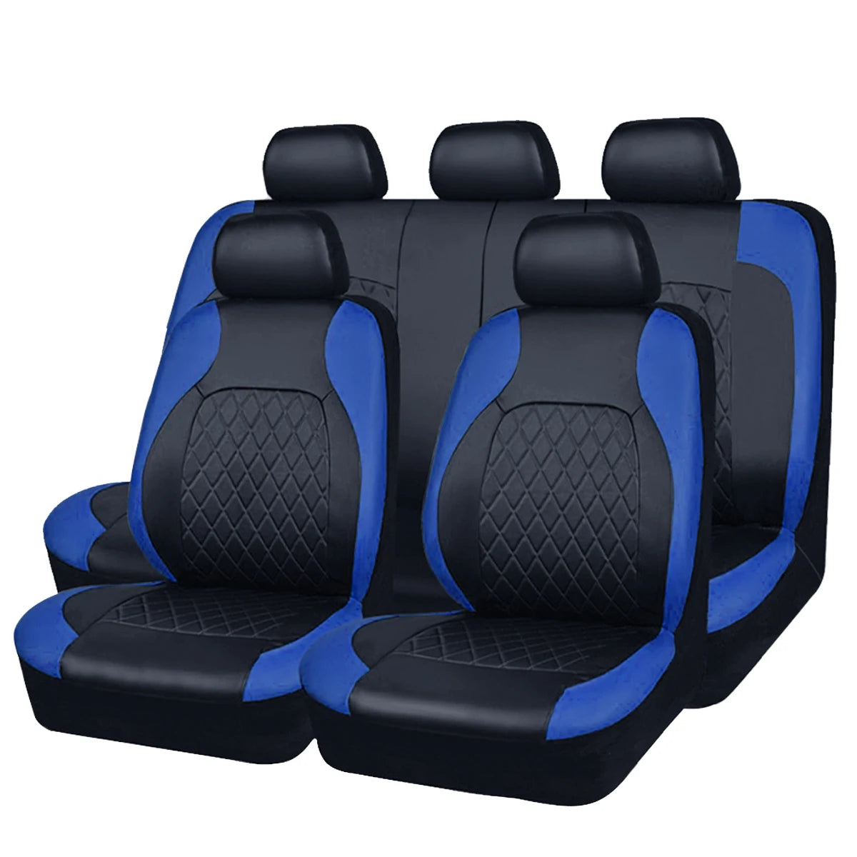 All-Season Leather Car Seat Covers - Full Surround Protection for Sedans, SUVs, and Pick-Up Trucks